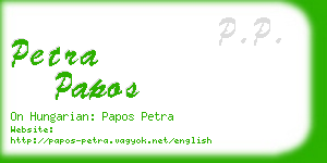 petra papos business card